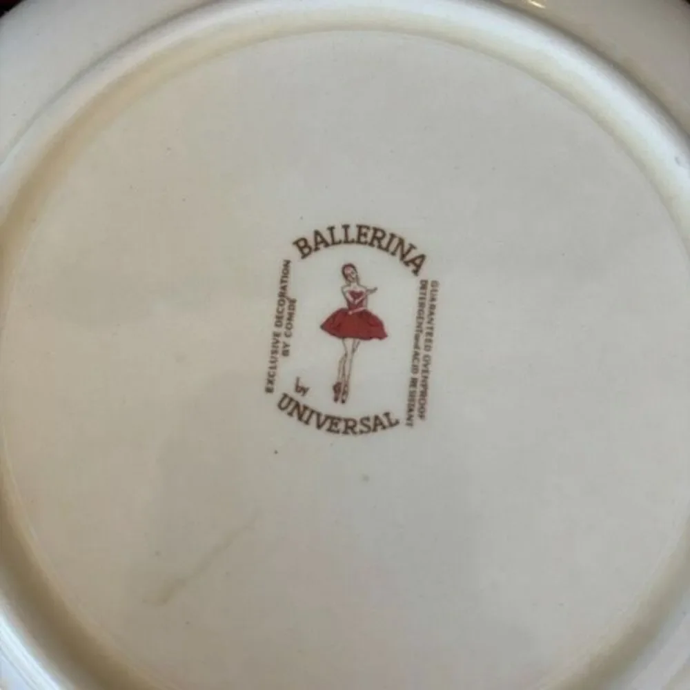 2 Ballerina By Universal Rose Pattern 8” Bowls